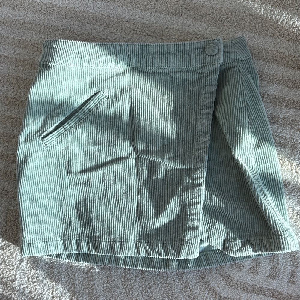 Mint Green Corduroy Skirt